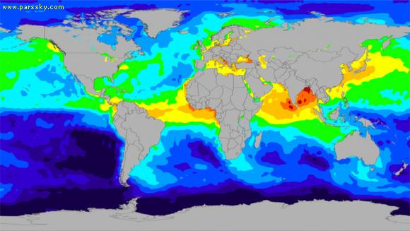 محققان توانستند با استفاده از ماهواره ای سیار اولین تحلیل جهانی خود را روی سلامتی و قابلیت باروری گیاهان اقیانوسی انجام دهند
